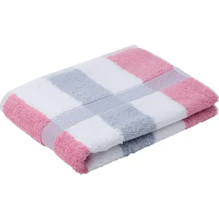 Gözze New York Streifen Duschtuch 70 x 140 cm altrosa/weiß/silber