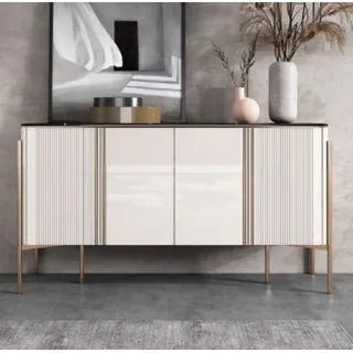 Kommode Holz Designer Schrank Regal Modern Sideboard Kommodenschrank - Weiß