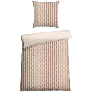 SCHIESSER Wendebettwäsche »Gwen aus weicher Baumwolle mit Streifen« 2 Stk. tlg. Made in Green, beige