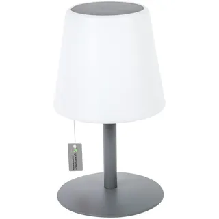 greemotion LED-Solar-Tischleuchte Outdoor, grau, Akku Tischlampe dimmbar