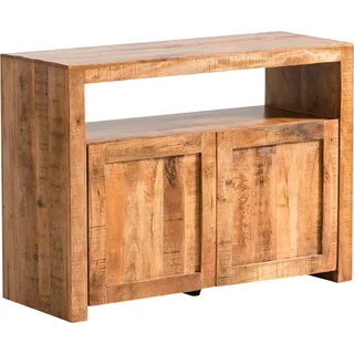 Massivholz Sideboard Country 117x85cm – 2türig, offenes Fach – Echtholz Anrichte