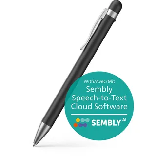Philips DVT1600 VoiceTracer, Audiorecorder-Stift, 32GB, inkl. Sembly AI-Testlizenz: Transkription & KI-Zusammenfassungen