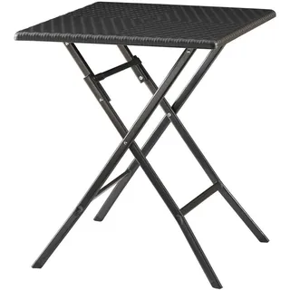 [en.casa] Klapptisch 61,5 x 61,5 x 73 cm Schwarz
