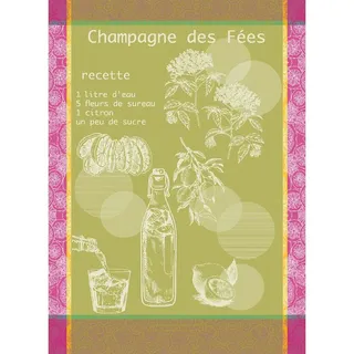 Garnier GARNIER-THIEBAUT Geschirrtuch CHAMPAGNE DES FEES 56 x 77 cm 100% Baumwolle