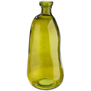 GILDE Vase Organical - Glas - grün - Höhe 51cm x Ø 22cm - bauchige Dekovase - Europäische Herstellung - recyceltes Material