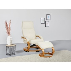 Bild von »Paris«, TV-Sessel, Liegesessel, manuell verstellbar,«, (Set, 2 St., bestehend aus Sessel und Hocker), mit passendem Hocker, beige