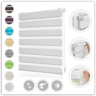 Duo Rollo / Doppelrollo Klemmfix 60 x 150 cm weiß