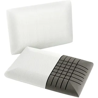 Costway Kopfkissen 2er-Set Weiß , Textil , 40x60 cm , Heimtextilien, Kopfpolster & Bettdecken, Kopfkissen