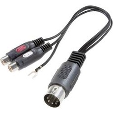 Bild von SP-7870284 Cinch / DIN-Anschluss Audio Y-Adapter [1x Diodenstecker 5pol (DIN) -