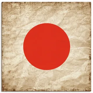 ARTland Leinwandbild Japanische Flagge Japan Symbol Größe: 40x40 cm - Rot