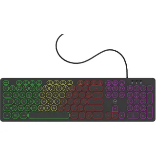 Mobility Lab ML306858 – kabelgebundene Tastatur mit Hintergrundbeleuchtung – kompatibel mit PC und Laptop, Schwarz