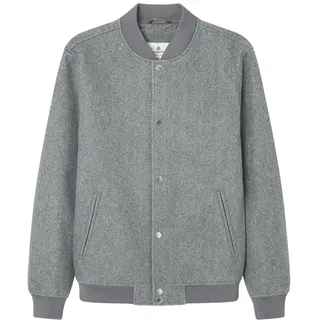 SPRINGFIELD Bomber Basic Wolljacke für Herren, Mittelgrau, Large