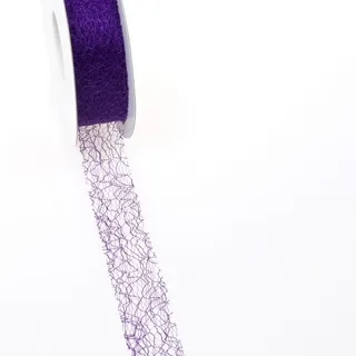 Spiderweb Dekoband - 3cm lila - Rolle 25m - 67 028-R 30