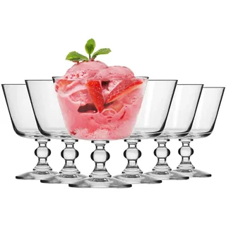 Krosno Dessertschalen Glas 6er Set, 480 ml, Krista Kollektion
