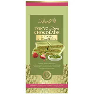 Lindt Tokyo Style Chocolade Tafel Matcha Strawberry Packung 145g