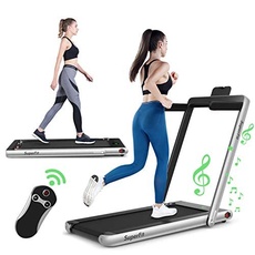COSTWAY 2 in 1 Walking Pad & Laufband | App-kontrolliert | Bluetooth | LED Display | 1-12km/h | bis 120kg belastbar | inkl. Handyhalterung, Treadmill klappbar