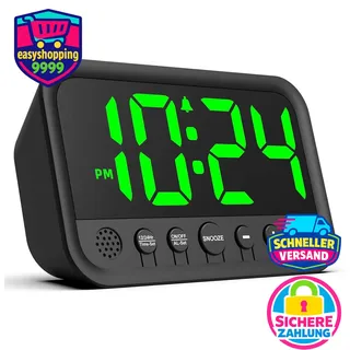 azyh Digitaler Wecker schwarz