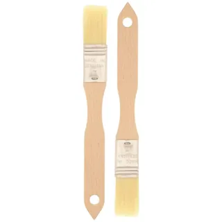 teemando® 2 X Haushaltspinsel, flach, 20 cm, 1 Zoll breiter Backpinsel mit Naturborsten