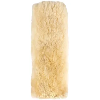 Walser Lammfell Gurtpolster Millie, 2 Stück Gurtpolster Auto aus 100% Lammfell, Gurtschoner Auto, Gurtpolster Auto Erwachsene/Gurtpolster Kinder, Autogurt Polster, Sicherheitsgurt Polster beige