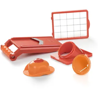 Genius Nicer Dicer Chef S Premium Gemüsereibe 5-tlg. rot/orange