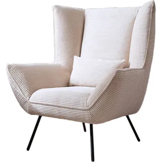 KAWOLA Sessel IVA Relaxsessel Cord cremeweiß - Weiß