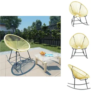 vidaXL Outdoor-Acapulco-Stuhl Poly-Rattan Beige - Gartenstühle - Braun