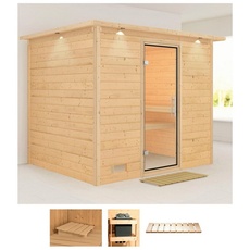 Bild Sauna »Soraja«, (Set), ohne Ofen, beige