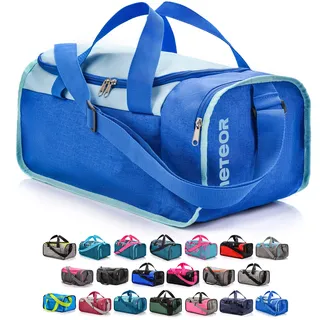 meteor 20 40 L Sporttasche Kinder Badetasche Gym Tasche Herren schwimmtasche Schultertaschen Reisetasche Jungen Urlaubstasche klein Fitnesstasche Sport-Taschen Schule Kindertaschen (20 L, Blau)