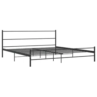 vidaXL Bettgestell Schwarz Metall 180×200 cm - Schwarz