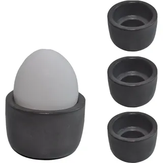 Betonics Eierbecher Aria grau 4er-Set aus Beton | Handmade Eibecher für das Frühstücksei & Frühstückstisch | Becher für alle Eigrößen geeignet | Handmade mit <3 in Germany