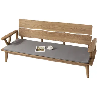 EBETA Wasserdicht Bankauflage Sitzauflage für Hollywoodschaukel, Bierbank-Auflage, Sitzkissen für Outdoor & Indoor, Bankpolster, Bezug waschbar mit festem Klettverschluss (Anthrazit, 120x30x5 cm)