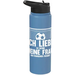 Ich Liebe Meine Frau Fernseher Freigibt Fußball Spieltag Stainless Steel Insulated Water Bottle