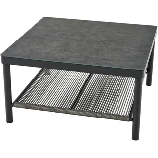 Siena Garden Kansas Gartentisch 75 x 75 x 40 cm Anthrazit