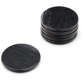 Unyqoos® Dreieckige Buchstützen aus 100% schwarzem Marmor – hochglanzpoliert, rutschfeste Korkunterseite, elegante Deko für Wohnzimmer & Büro - Schwarz