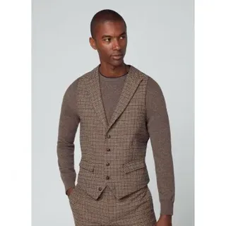 Hackett London für Herren. HM470474 Gunclub-Weste braun (46/32), Lässig, Klassisch, Polyester