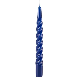 Cereria Di Giorgio Risthò gedrehte lackierte Kerzen 21 cm blau 6 St.