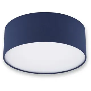 REV Ritter Deckenleuchte 2 E27 rund blau Stoff