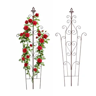 Relaxdays Rankgitter 100 x 40 cm Braun