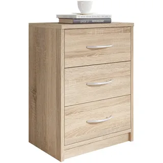 SchlafKONTOR Nachtschrank Pepe 38,5 x 28 x 54 cm Braun