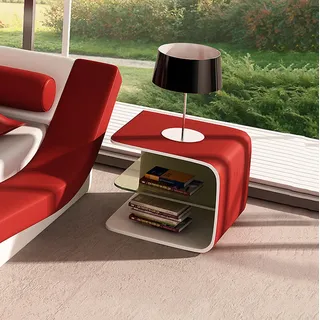 Nacht Konsole Tisch Beistell Schlafzimmer Kommode Tische Konsolen Design Schrank - Rot