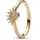 Himmlisch Funkelnder Sonnenring mit 14 Karat vergoldeter Metalllegierung mit klaren Cubic Zirkonia Steinchen in der Größe 58 162674C01-58