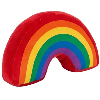MIJOMA Pride Dekokissen Regenbogen – weiches Zierkissen in Bogenform, 37 x 18 x 7 cm, Polyester