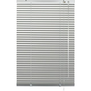 Deco Company Alu-Jalousie ohne Bohren, Zum Klemmen, Inkl. Klemmträgern, Sichtschutz, Lichtschutz, Blendschutz, Aluminium-Jalousie, Silber, 65 x 130 cm