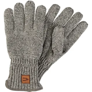 camel active Herren Melierte Strickhandschuhe mit warmen Futter Hellgrau, menswear-L