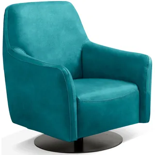Egoitaliano Sessel »Felicity Drehsessel mit Wippfunktion, kompakt und bequem, Loungesessel« Solitärsessel drehbar mit Wipp-Funktion, blau