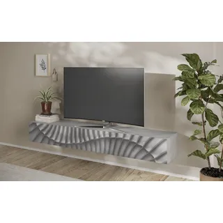 INOSIGN »Snake Breite 210 cm, modernes TV-Board hängend mit 1 Klappe,«, TV-Möbel, TV-Schrank, Front mit siebdruck), grau