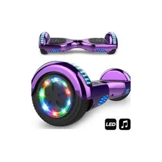 GeekMe Hoverboard 6,5 Zoll Hoverboard Kinder Starker Dual Motor,Bluetooth Lautsprecher,LED,Hoverboards für Kinder und Jugendliche - Lila