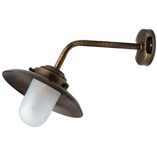 Wandlampe aus Messing IP64 in Antik wetterfest Maritime Außenleuchte Haus Hof
