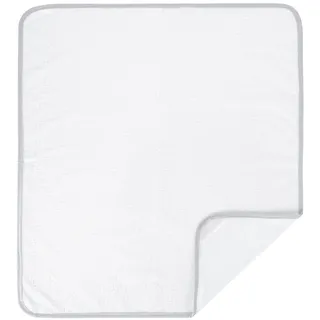 Balbina Ersatzbezug für Wickeltischauflagen, Ersatztuch aus Baumwolle, Wiederverwendbarer Frottee-Bezug, Wasserdicht & Pflegeleicht, Passend für 70 x 75 cm und 70 x 60 cm Wickeltische, Weiß