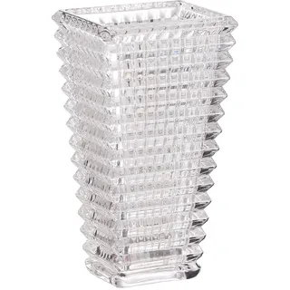 mcmcncuiu Kristallvase, Glasvase, klare Vase, Moderne Vase, dekorative Vase, quadratische Glasvase, große Glasvase, Blumenvase für Wohnzimmer, Schlafzimmer, Küche, Esstisch, Eingang, Kaminsims, Regal, Hochzeit